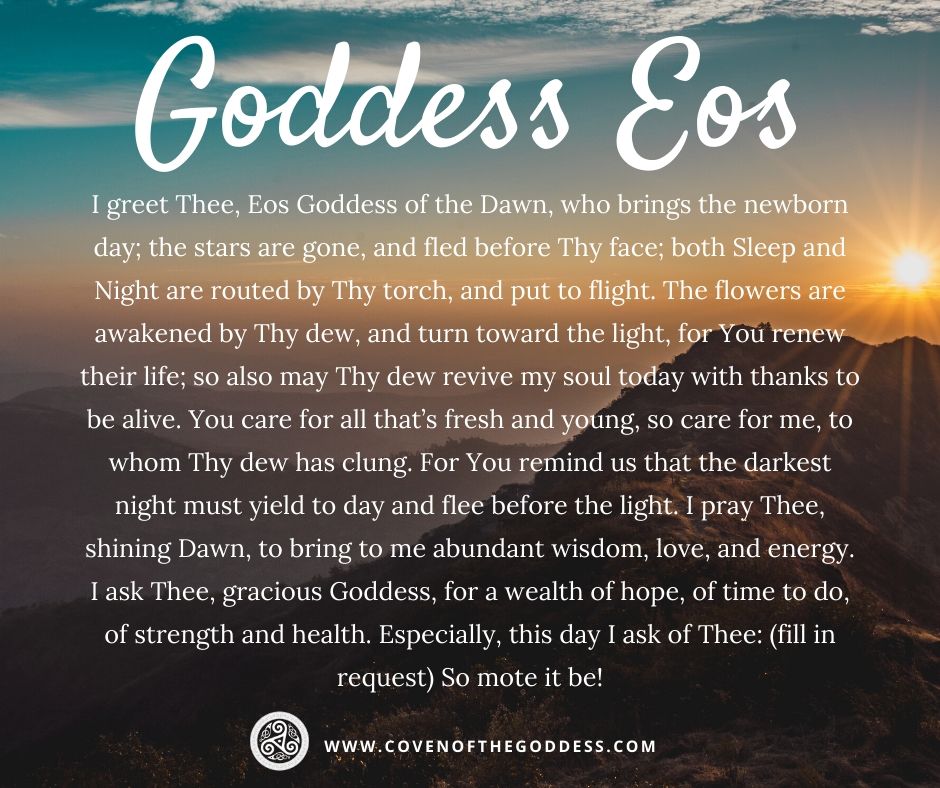 Goddess Eos Prayer and Invocation