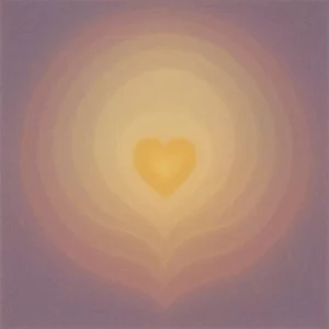 Abstract illustration representing emotional alignment and connection between two people, shown through calm light and balanced energy without force or control.