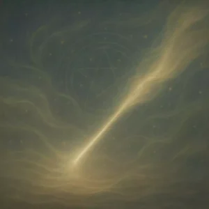 Light moving through shifting energy patterns to symbolize how manifestation and spellwork interact with karma.